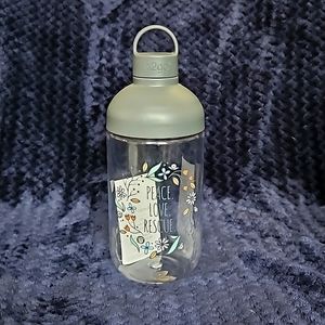 h2go capsule 34oz Tritan Water Bottle Peace Love Rescue NEW dog pet mom floral